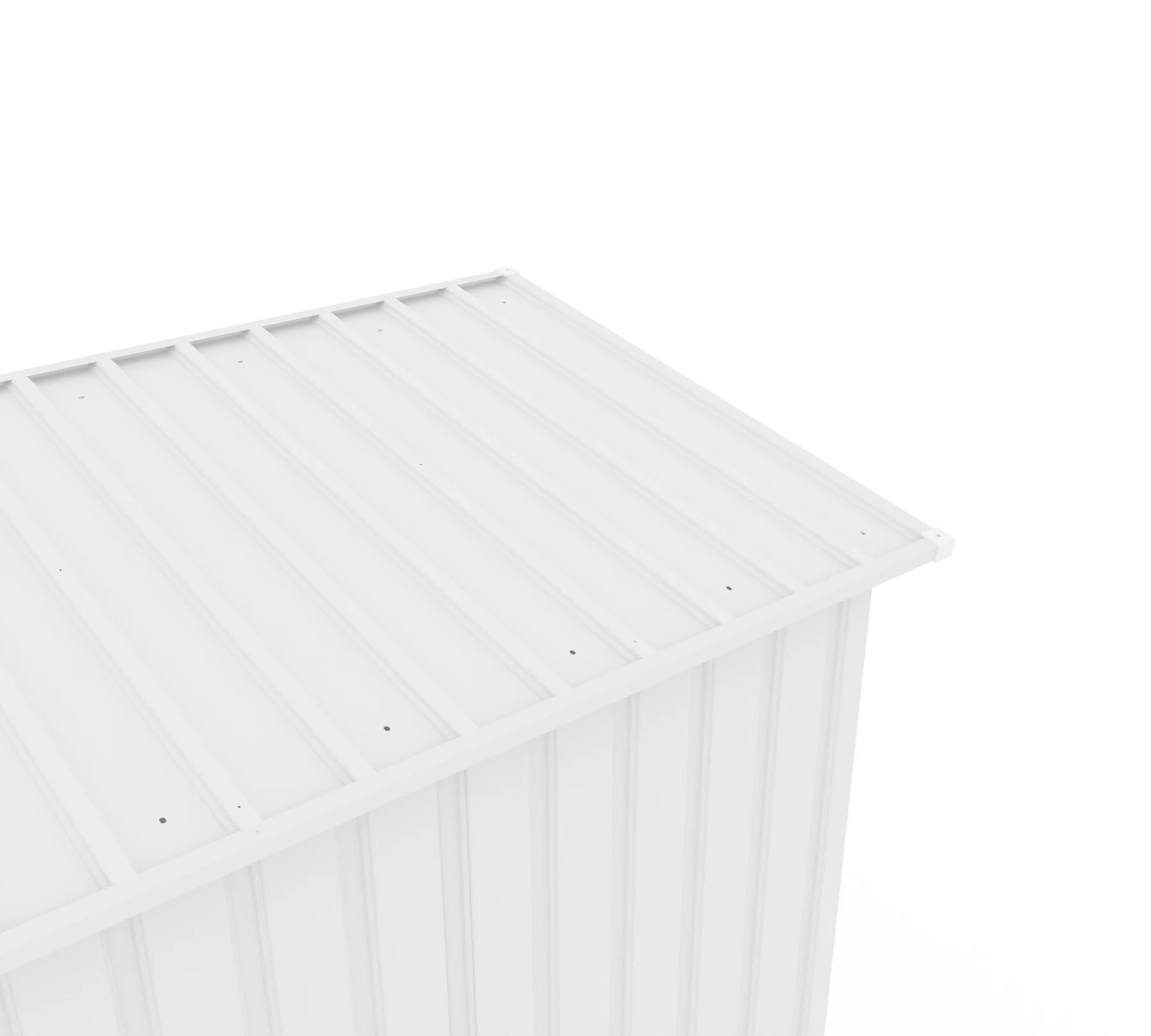 【 ホワイト 棚なし】物置 屋外 大型 倉庫 大型物置 戸外収納庫 物置 防水/耐侯 収納可能 ガーデン/庭/田畑/農場 頑丈 大容量 スチール 引き戸 補強フレーム付き 窓付き 床なし