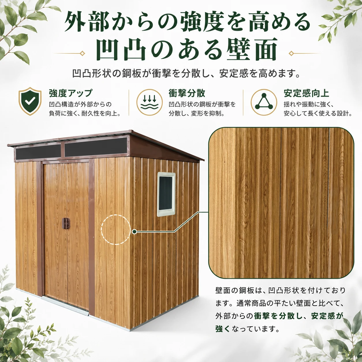 物置 屋外 戸外収納庫 スチール 幅195*奥行き150*高180 引き戸両開きタイプ 換気口付き 防さび ベランダ 防水 ガーデニング 庭