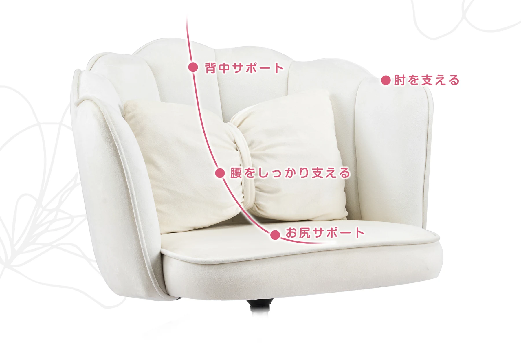 【ホワイト】デスクチェア チェア 椅子 オフィスチェア いす イス おしゃれ かわいい 回転 昇降 肘あり 背もたれあり リビング レトロ モダン 人気 北欧 シンプル