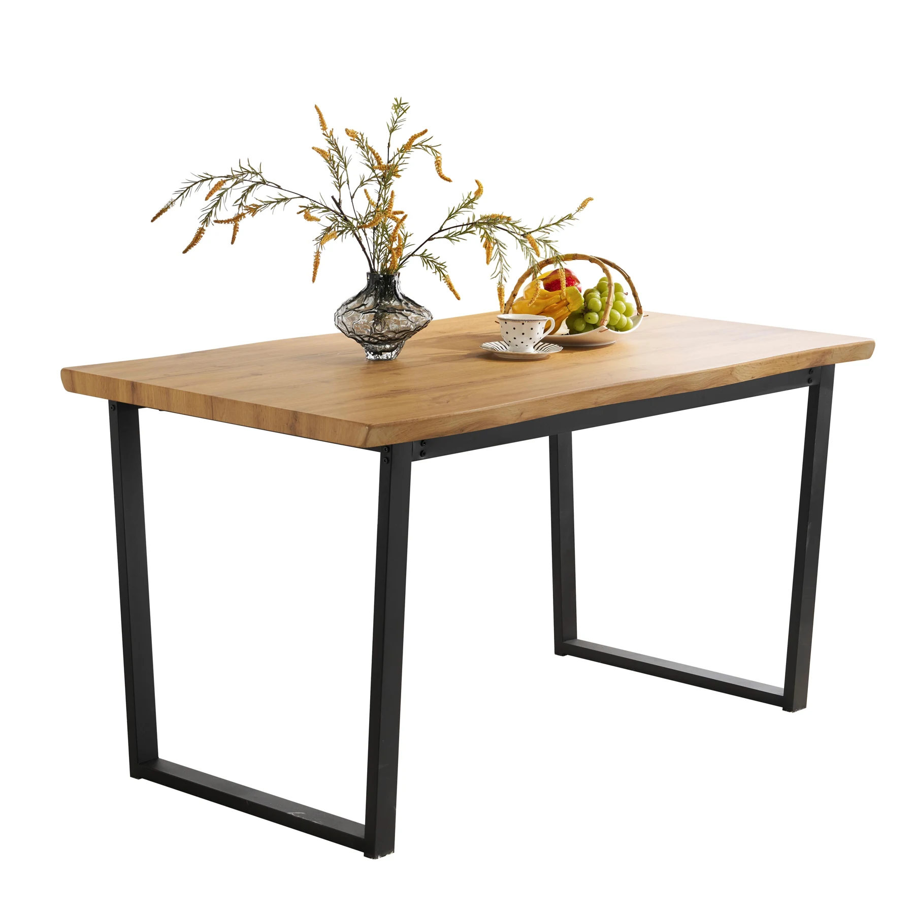 【set品】ダイニングテーブルセット 食卓テーブル チェア 4脚 4人掛け 5点セット 幅140cm 波の形 360度回転可能な座面 クッション座面 PUレザー お掃除ロボット対応 肘付き スチール脚 耐熱 耐水 お手入れ簡単 組み立て簡単 シンプル コンパクト おしゃれ シンプル ハーフアーム 頑丈 イス 4人用 2人用