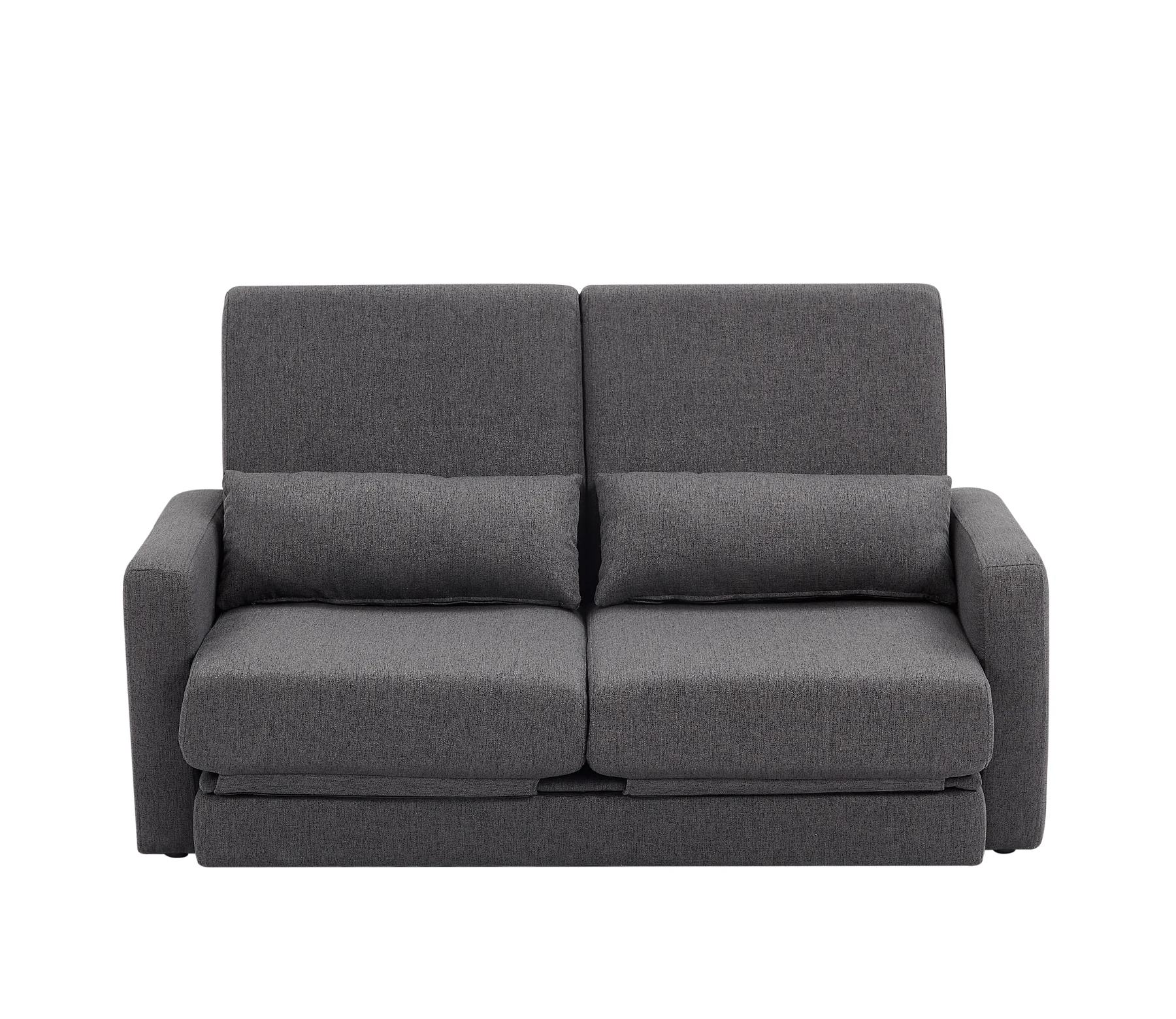 2 seater sofa ソファ 2人掛け 収納付き ファブリック 両側に肘掛け付き 木脚外し可能 ローソファ コンパクト ひとり暮らし カウチソファー