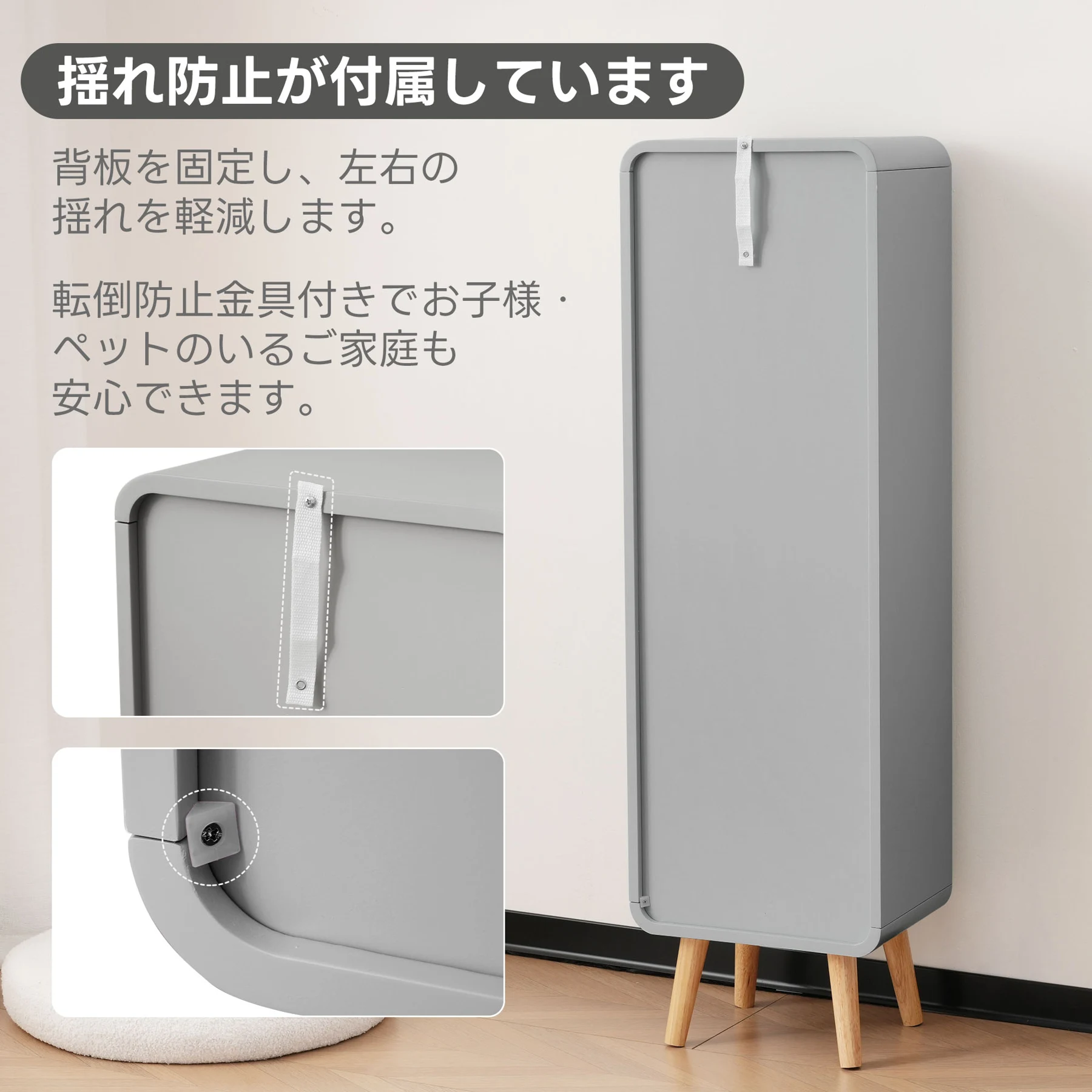 コレクションケース コレクションシェルフ ガラスディスプレイキャビネット4段 高さ調節可能 フィギュア 収納 背面ミラー 強化ガラス棚 サイズ:幅36*奥行26.5*高さ121CM グレー
