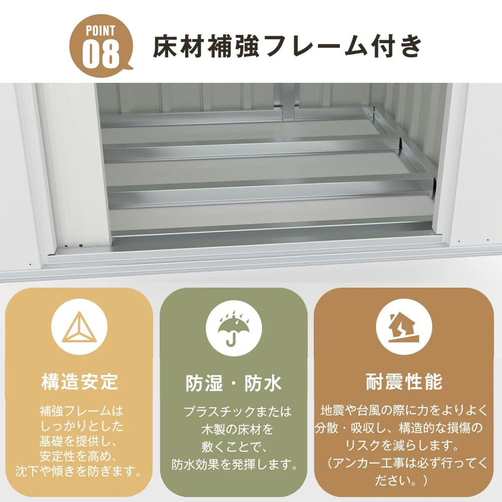 【 ブラック 棚なし】物置 屋外 大型 倉庫 大型物置 戸外収納庫 物置 防水/耐侯 収納可能 ガーデン/庭/田畑/農場 頑丈 大容量 スチール 引き戸 補強フレーム付き 窓付き 床なし