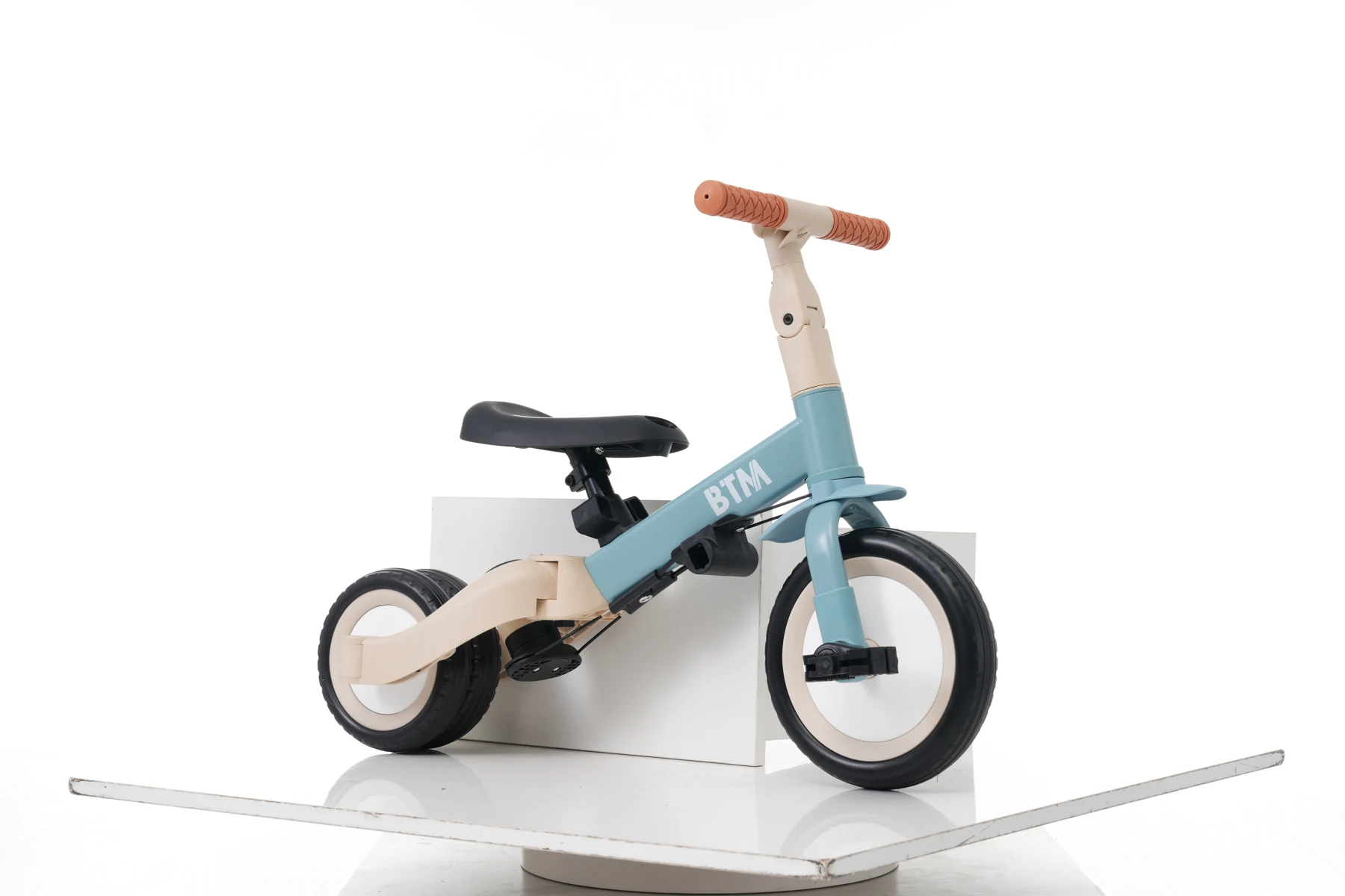 【ブルー】子供用三輪車 5in1 自転車 オリジナル 押し棒付き 安全バー付き サンシェード付き
