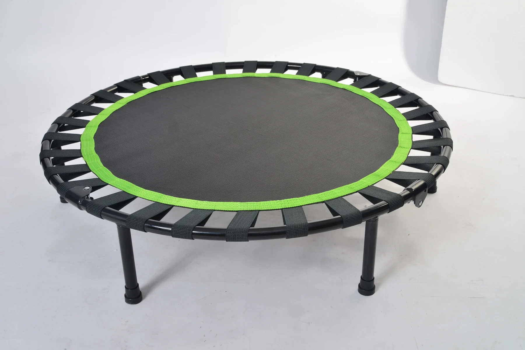 補助手すり付き トランポリン 耐荷重110kg 102cm ゴム ダイエット器具 健康器具 折りたたみ おもちゃ エクササイズ フィットネス 室内運動 あそび 家庭用 子供用 大人用 有酸素運動