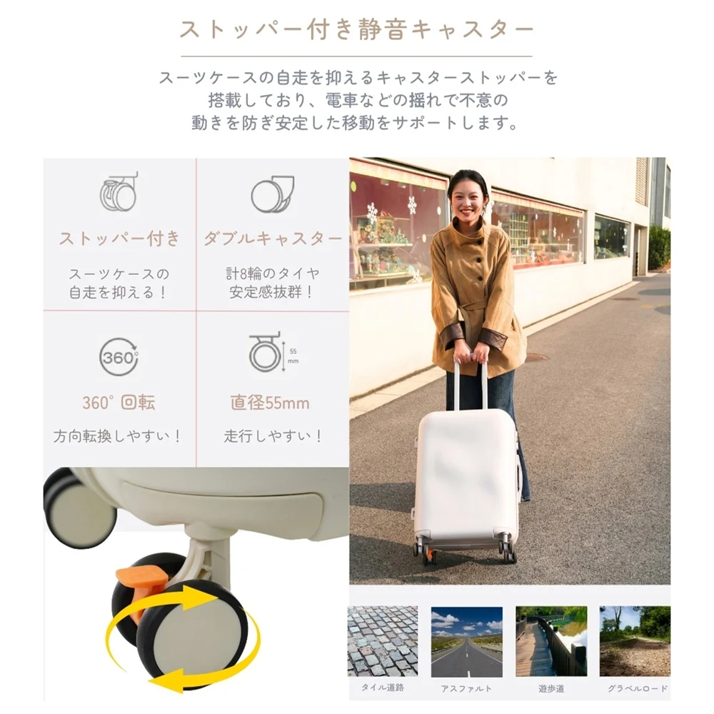 スーツケース Sサイズ 軽量 キャリーバッグ USBポート付き TSAロック ストッパー付き ダブルキャスター スムーズ 静音 静か 頑丈 トートバッグ ハンドバッグ レディース バッグ 手提げ 大容量 超軽量 軽い おしゃれ かわいい suitcase bag