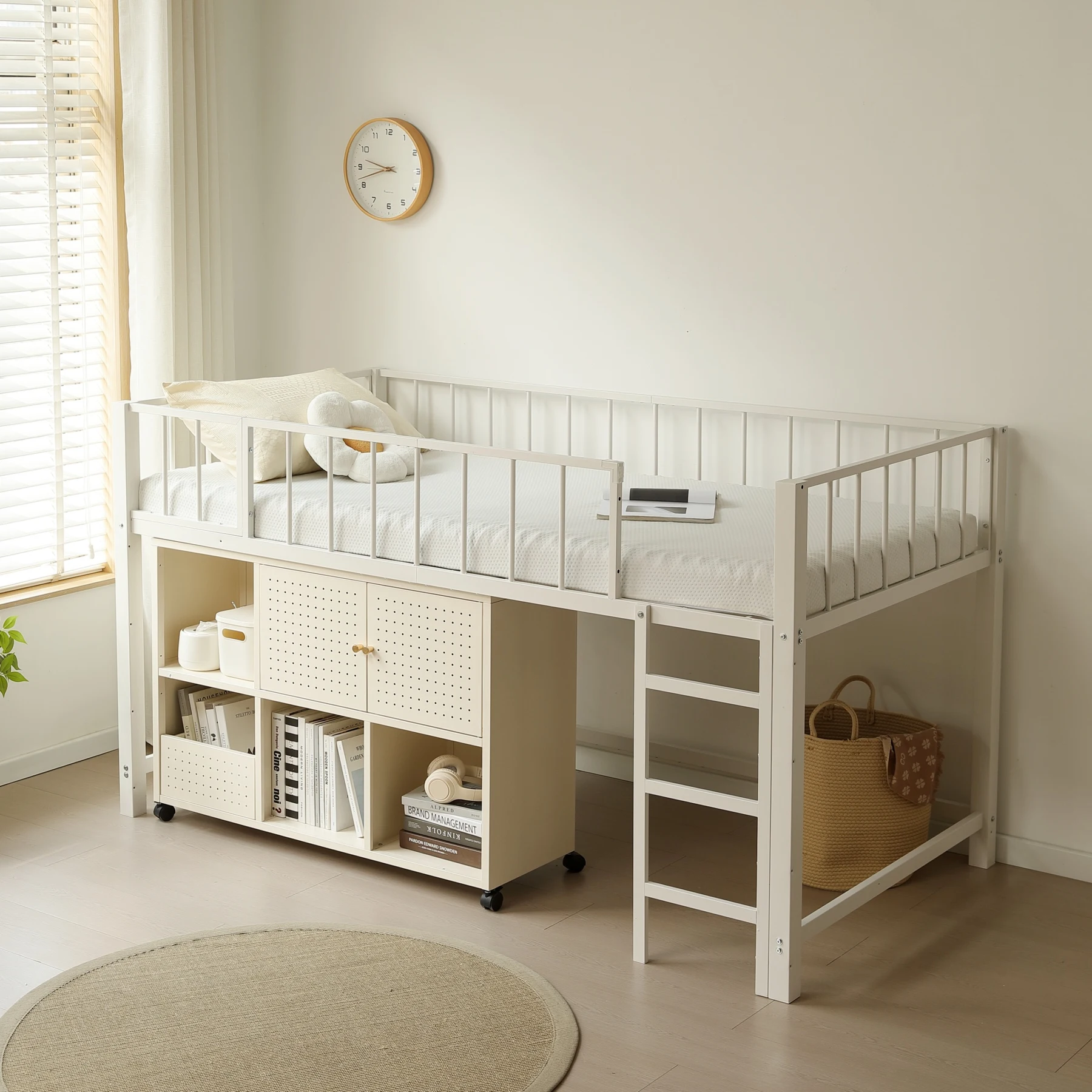 ロフトベッド パイプベッド シングル 高さ110cm ロフトベッド ロータイプ 左右入れ替え 子供ベッド シングルベッド 下収納 ロフト ベッド 省スペース スチール