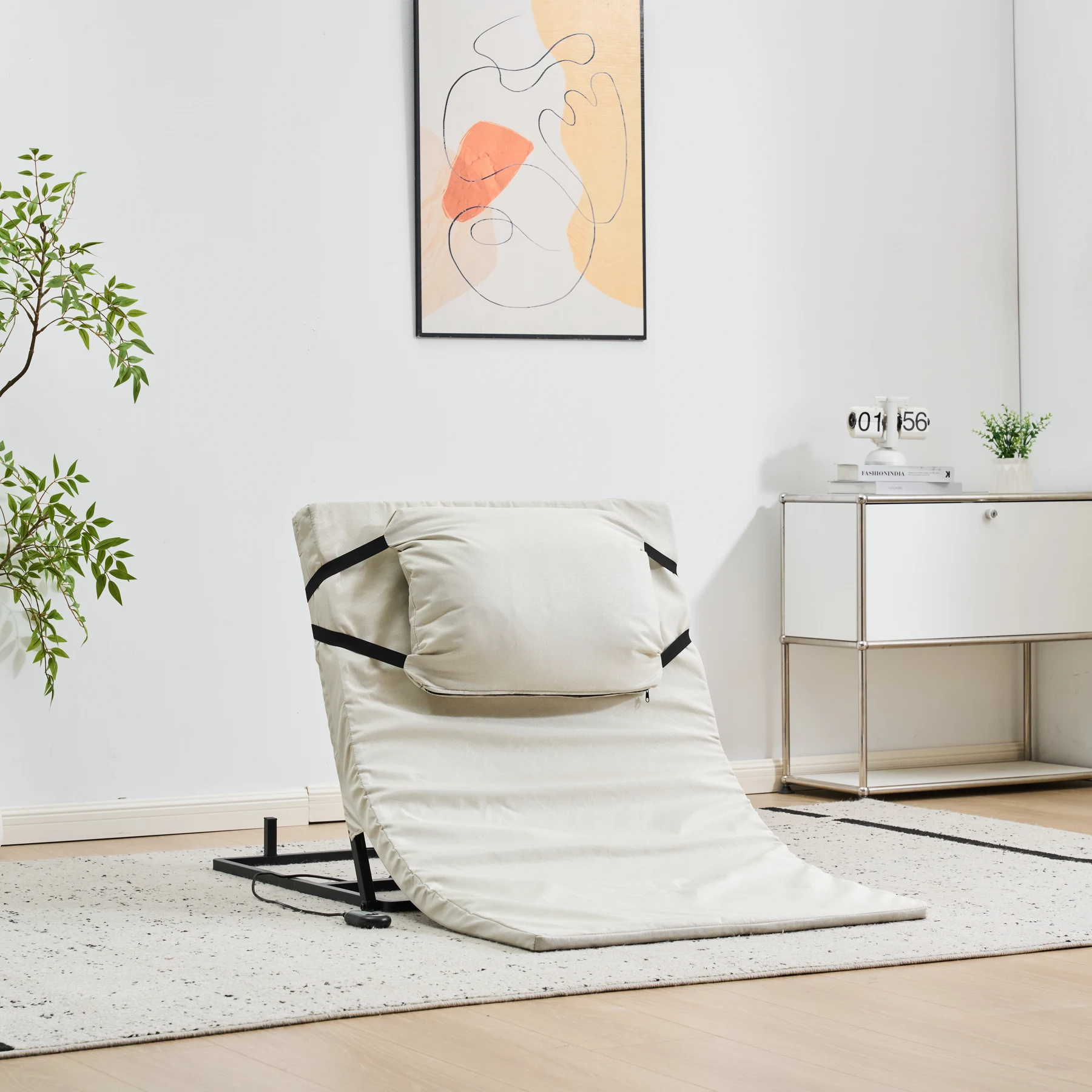 75*125cm 電動マット サイズ 電動リクライニングマット 電動ベッド 折りたたみベッド 電動 リクライニングベッド 2°~70°角度調整 ベッド シングル 無段階 家庭用 組立簡単 高さ調節 角度調整