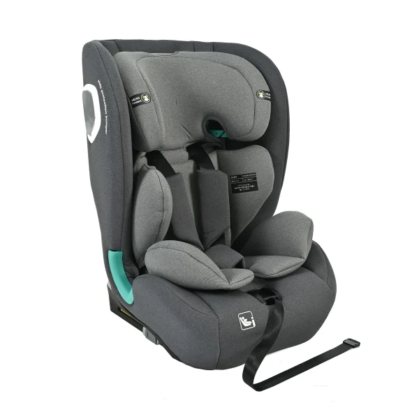 【トップテザー】安全基準R129 チャイルドシート ISOFIX 約15ヶ月~12歳 76~150cm ジュニアシート 調節可能 洗える ベビーシート 出産祝い 車【ダークグレー+グレー】