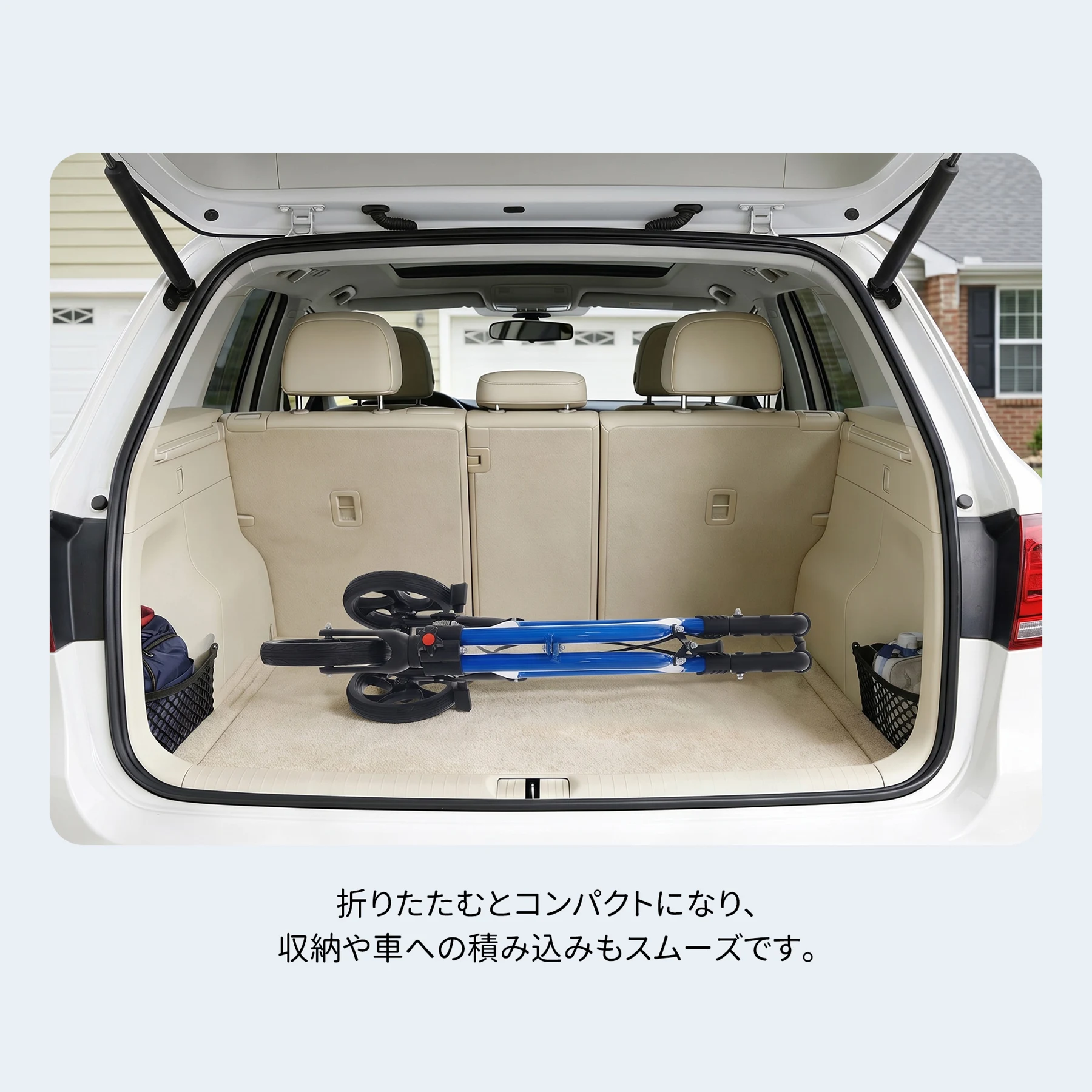 歩行器 歩行車 シルバーカー 軽量設計軽量室外用 6段階高さ調整 折りたたみ可能 収納バック付き キャスター付き おしゃれ 散歩 シニア 歩行補助 買い物 ショッピングカー 大容量 老人車 手押し車 介護 高齢者 新品【ブルー】