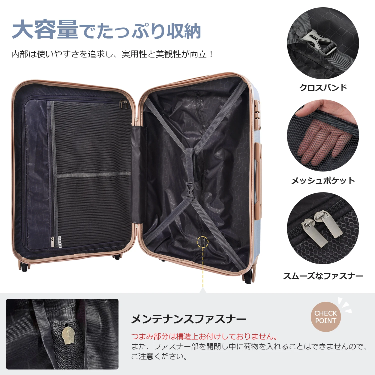スーツケース Mサイズ キャリーバッグ キャリーケース 超軽量 TSAロック搭載 4日-7日 中型 トートバッグ ハンドバッグ レディース バッグ 手提げ 大容量 超軽量 軽い おしゃれ かわいい suitcase bag