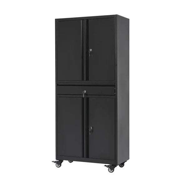 ツールキャビネット ロッカー 大型倉庫 ツールワゴン ツールカート 耐荷重150kg W76cm×D38cm×H170cm工具カート ロールキャビネット スチール ローラーキャビネット DIY 有孔ボード付き 鍵付き キャスター付き ロック付き 新作