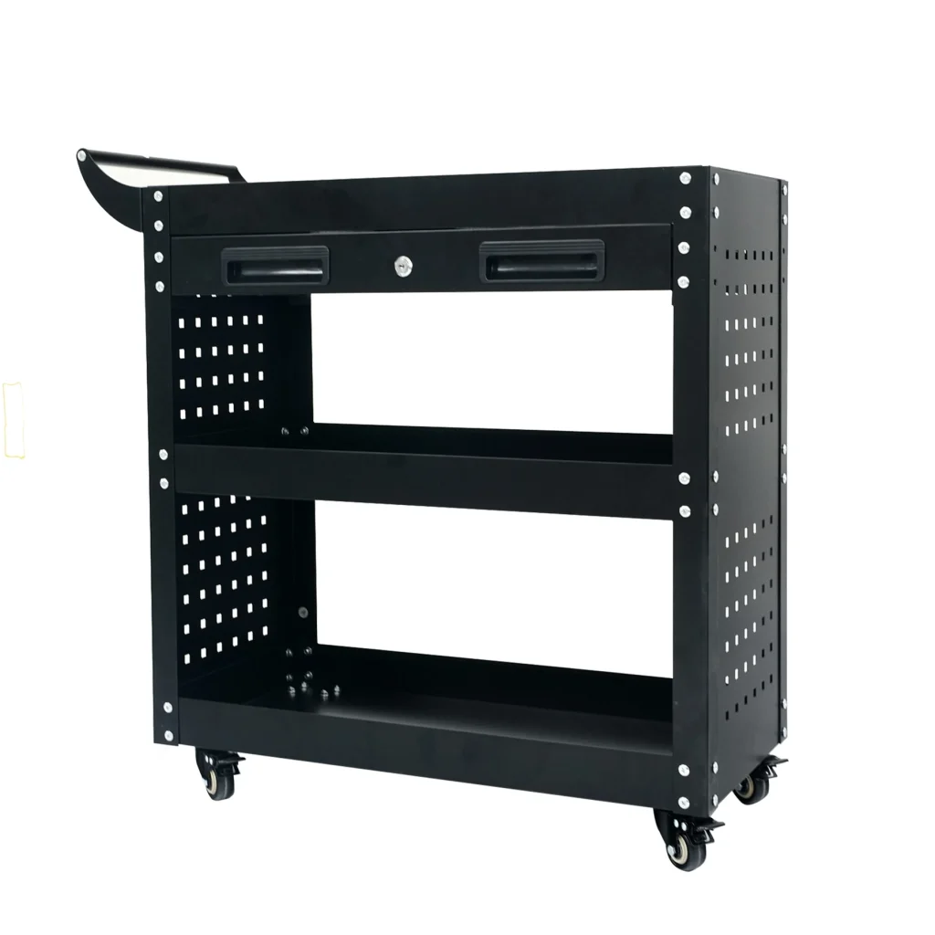 ツールキャビネット ツールワゴン ツールカート工具カート 収納 ロールキャビネット スチール ローラーキャビネットハンドル 耐荷重50KG 幅79*奥行き35*高80 フック付 DIY 引き出し 有孔ボード付き 鍵付き キャスター付き ロック付き 新作