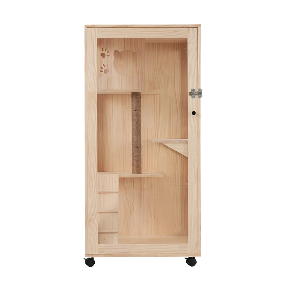 猫 ケージ キャットケージ ケージ 木製 猫 3段 高級感 ワイド 多頭飼い ペットケージ 猫ゲージ 大型 隠れ家 キャスター付き 多段 留守番 保護 脱走防止 幅広い 据え置き ペット用品 猫用品 おしゃれ
