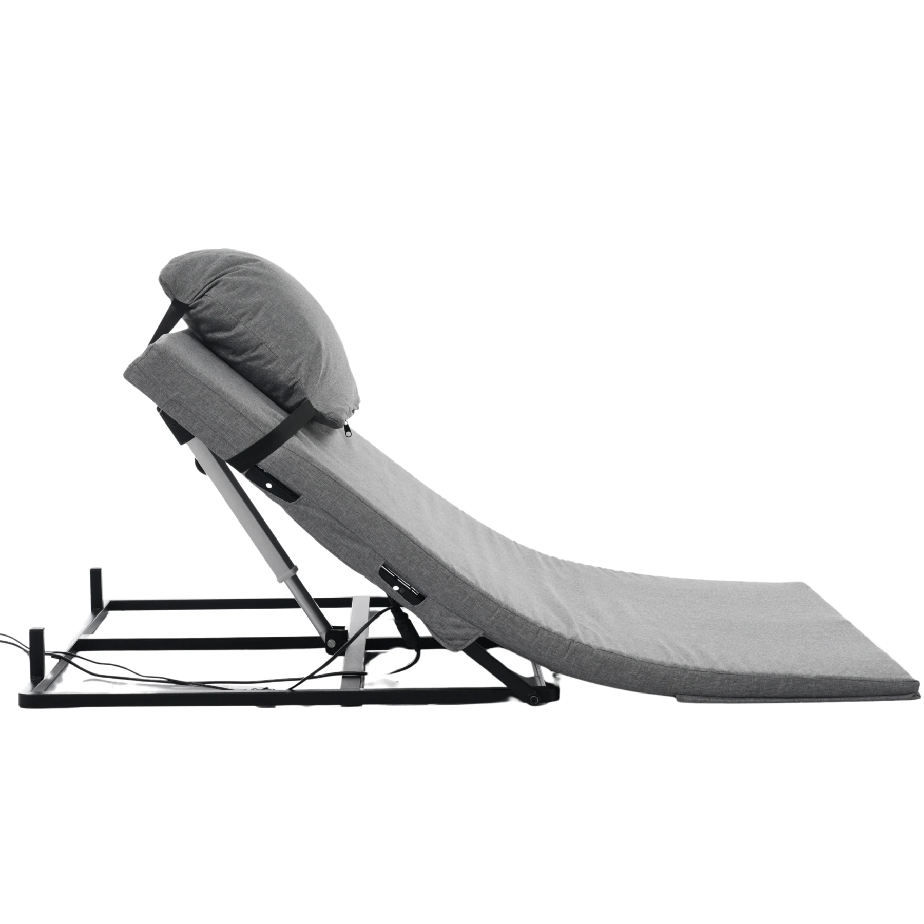 75*125cm 電動マット サイズ 電動リクライニングマット 電動ベッド 折りたたみベッド 電動 リクライニングベッド 2°~70°角度調整 ベッド シングル 無段階 家庭用 組立簡単 高さ調節 角度調整