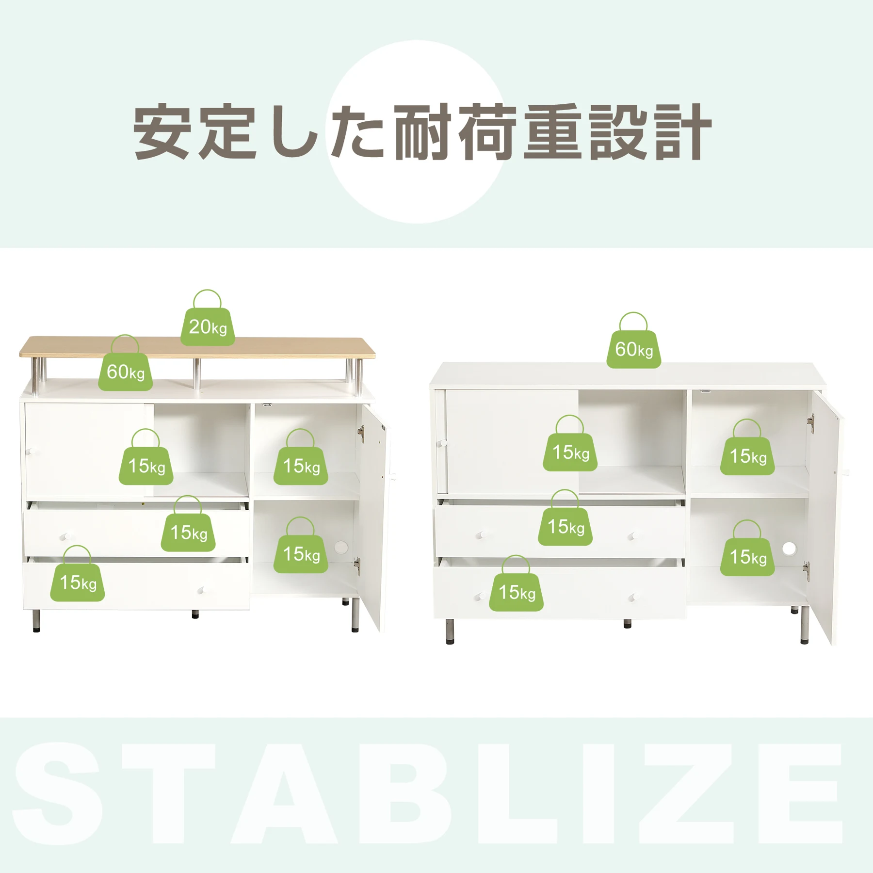 【タイプB】キャビネット 引き戸扉 木製 脚付き 異素材mix 金属足 引き出し 扉付き サイドボード チェスト 収納棚 リビングボード ルーター収納 キッチンボード 可動棚 ディスプレイ棚 両開き 大容量収納 テレビ台 作業台 間仕切りカウンター タンス 収納 おしゃれ リビング 寝室 北欧