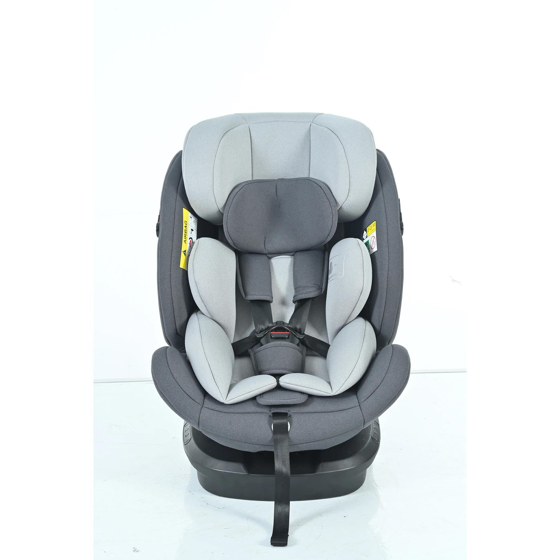 【ドリンクホルダー追加】【トップテザー】チャイルドシート 新生児 ISOFIX 0歳~12歳 360度回転式 40~150cm ジュニアシート 調節可能 洗える 超広いキャノピー付き ベビーシート 出産祝い 車【ダークグレー+ライトグレー】