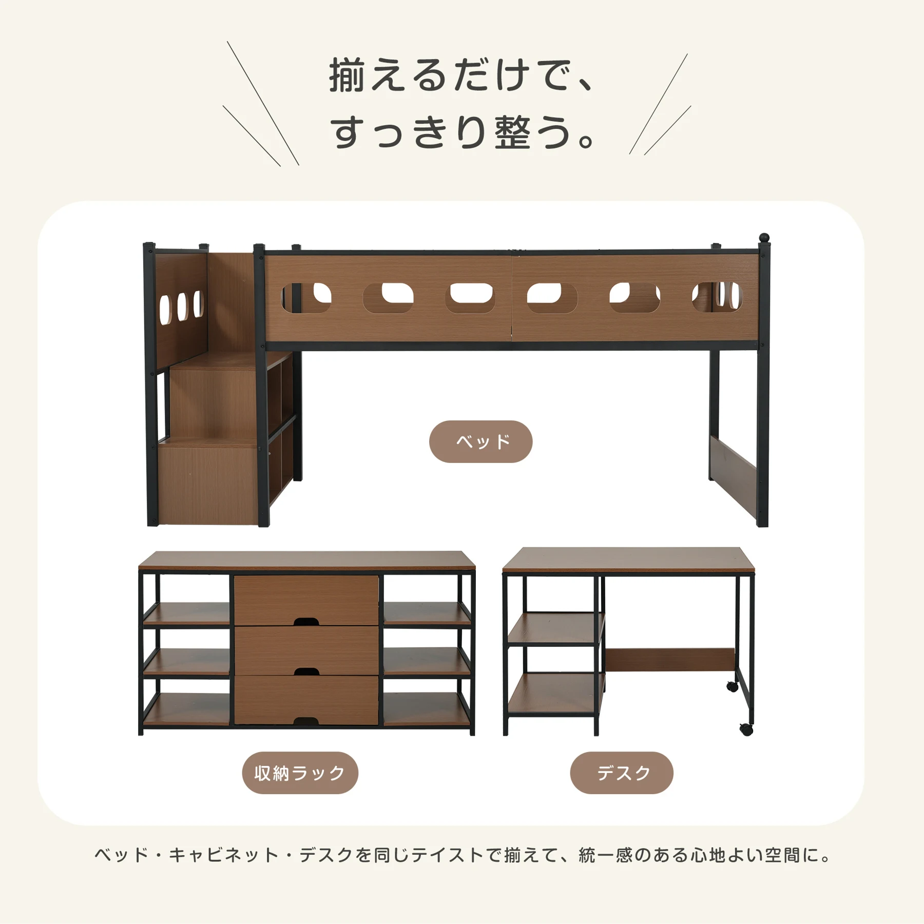 システムベッド ロフトベッド 階段付き S シングル ベッド ロータイプ ベッド デスク 本棚 机付き 学習机 コンパクト 本棚付き 収納棚 木製ベッド 収納 大人 一人暮らし キャスター付き 引き出し付き 省スペース
