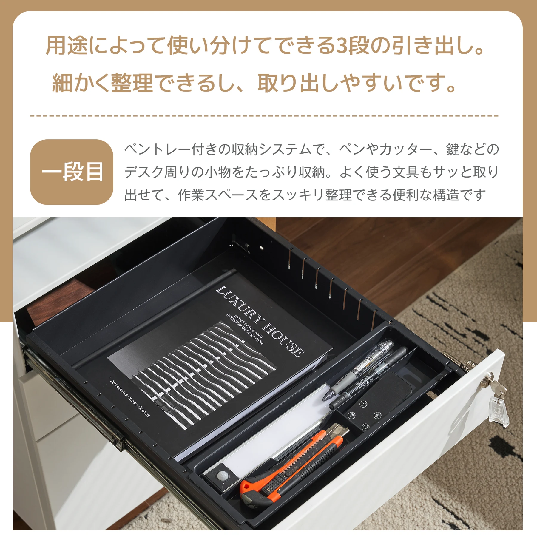 10台 組立必要品 デスクワゴン サイドワゴン ラック ダイヤル錠 キャスター付き 脇机 オフィス 収納 大容量 3段 キャスター付き スチール
