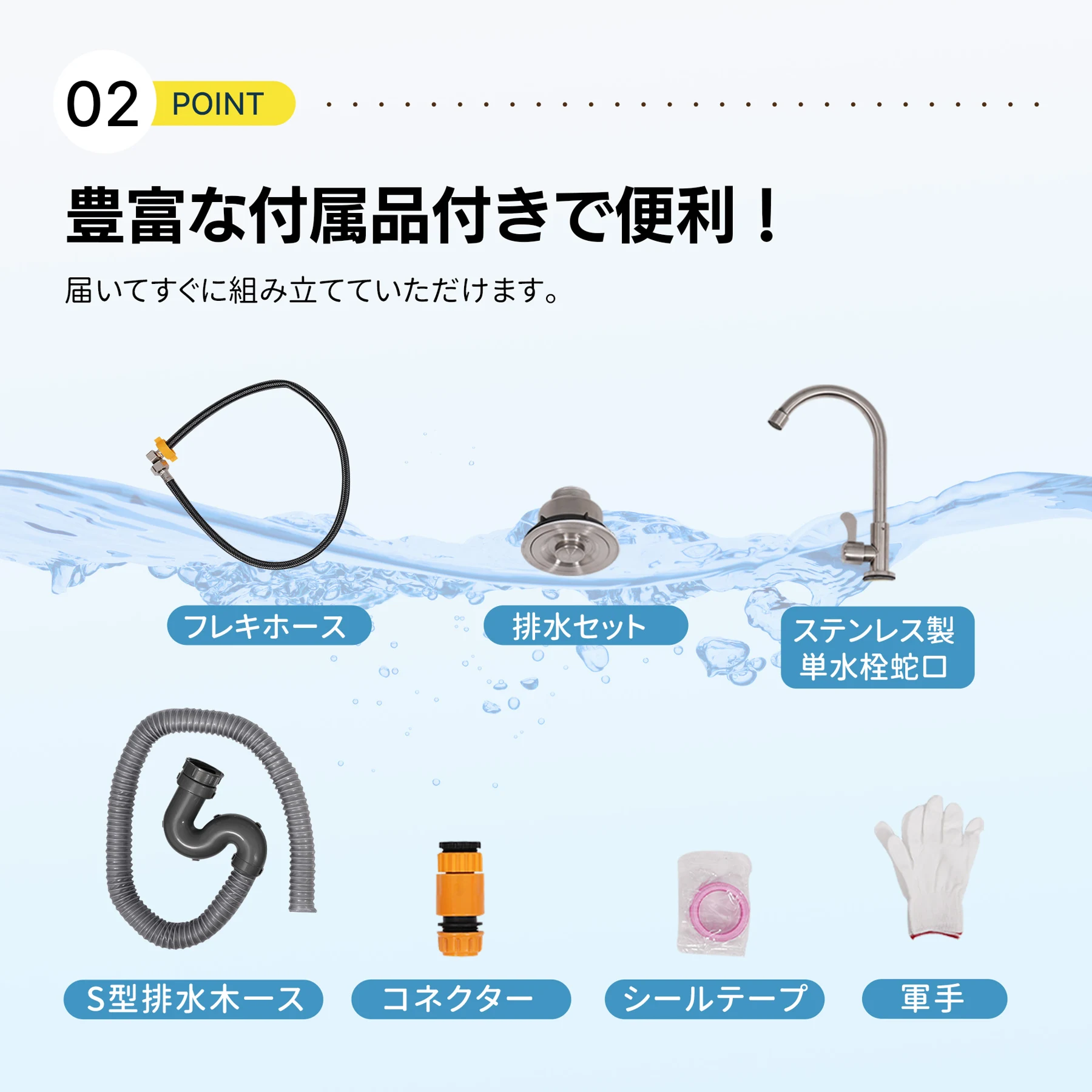 【幅80cm】屋外 流し台 収納ラック ステンレス製 ガーデンシンク 作業台 キッチン 台所 屋外 簡易 シンク 組み立て簡単 収納棚付 庭 高さ調節 調理台 ガーデニング 庭 DIY 頑丈 新作【シルバー】