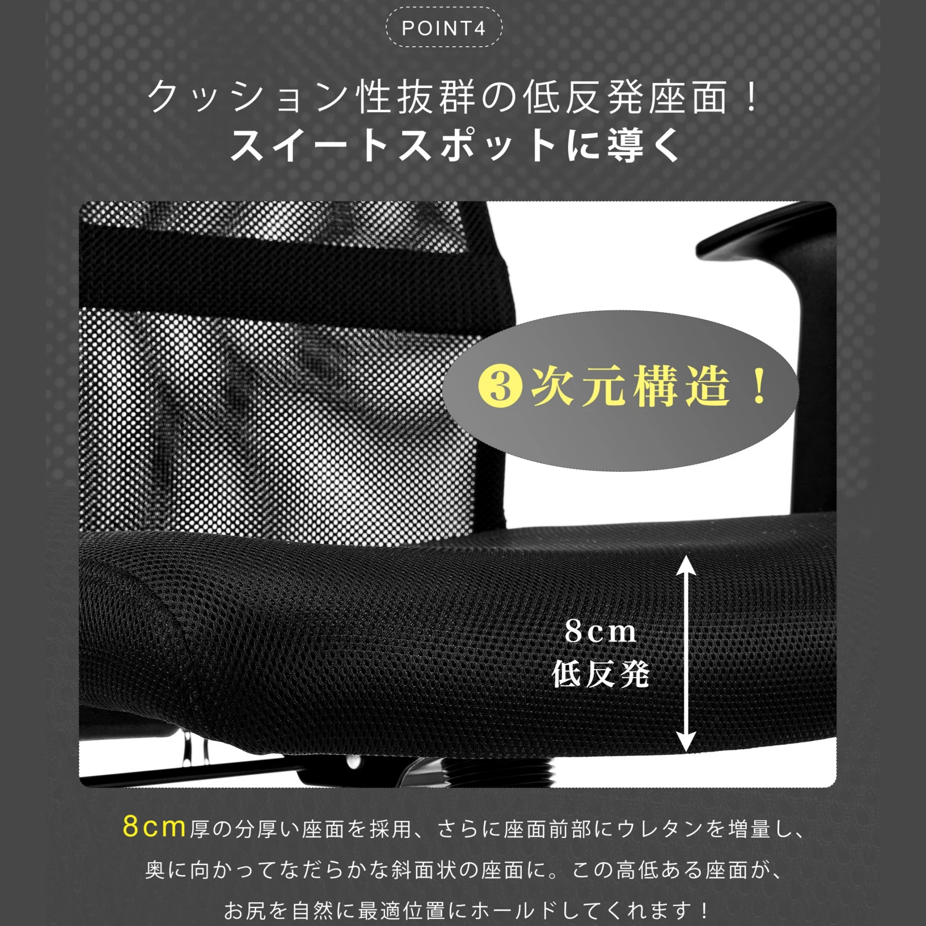 2脚 フィスチェア メッシュ おしゃれ ハイバック コンパクト 腰楽 腰痛対応 ロッキング デスクチェア コンパクト パソコンチェア ワークチェア PCチェア メッシュチェアー