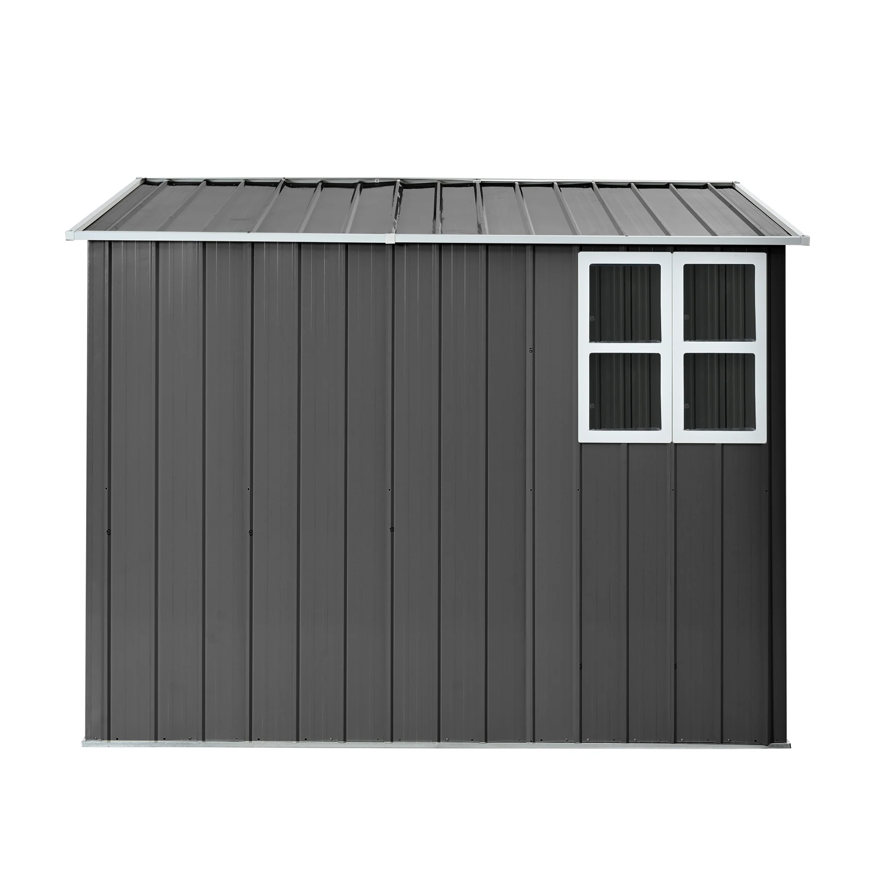 物置 屋外 スチール 倉庫 戸外収納庫 H188*W125*D240cm 前後傾斜が選べる 片流れ屋根 物置き おしゃれ 大型 収納庫 屋外物置 防さび ベランダ 防水 ドア スチール物置 屋外収納 ガーデニング 庭 新作【ブルーグレー】