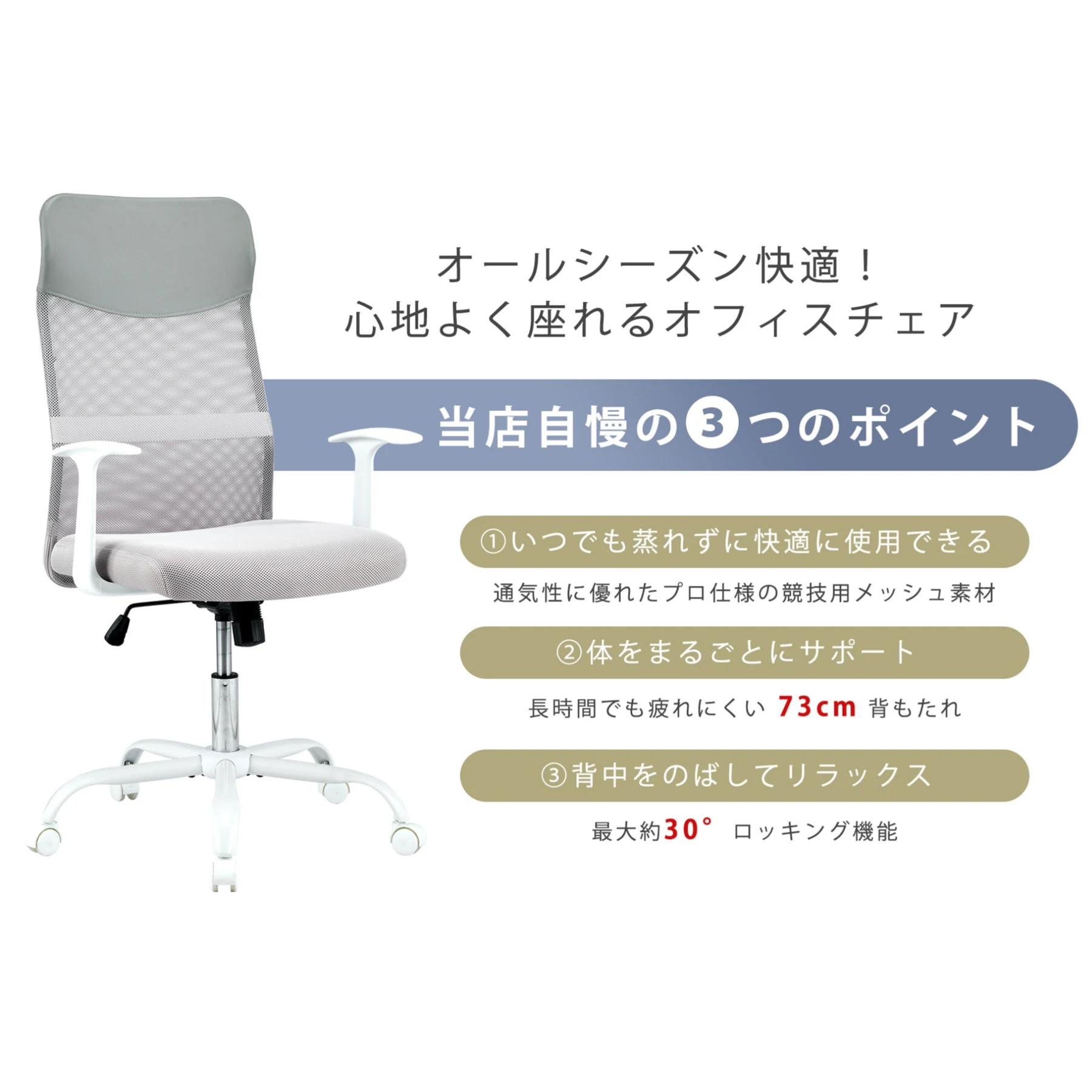 2脚 フィスチェア メッシュ おしゃれ ハイバック コンパクト 腰楽 腰痛対応 ロッキング デスクチェア コンパクト パソコンチェア ワークチェア PCチェア メッシュチェアー