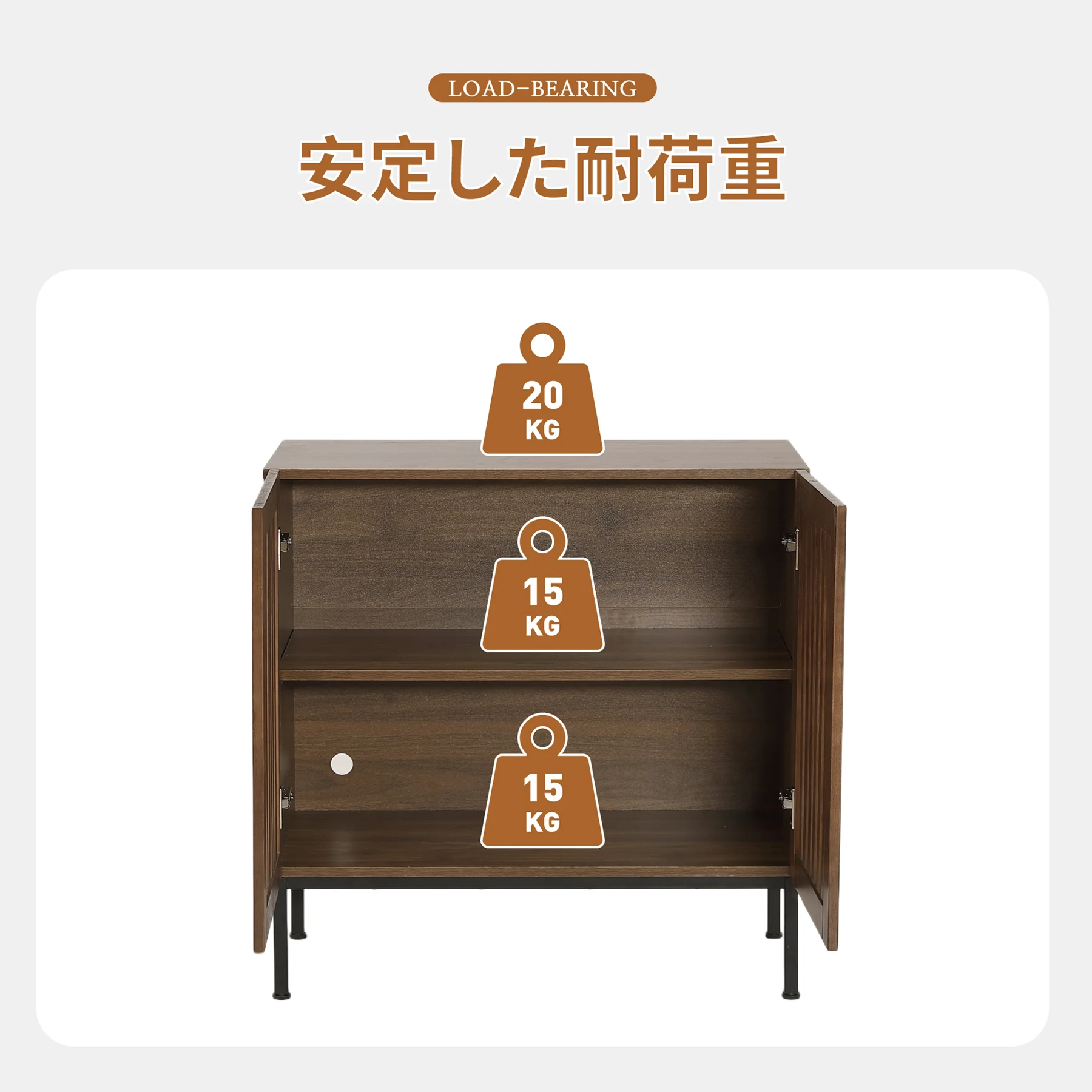 キャビネット 2段 サイドボード リビングボード 脚付 テレビ台 木製 食器棚 大容量収納 扉付きシェルフ コード穴 ローチェスト 衣類 収納 間仕切りカウンター おしゃれ リビング キッチン 収納棚 整理タンス 北欧